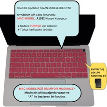 McStorey Laptop Macbook Air Klavye Kılıfı Türkçe Q Harf Baskılı A1932 ile Uyumlu