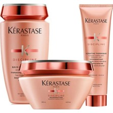 Kerastase Discipline Bain Fluidealiste Şampuan 250 ml + Maskeratine Saç Maskesi 200ML + Oleo-Curl Krem 150ML