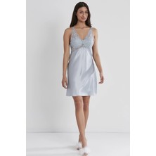 Feathers Pierre Cardin 605 Bayan Saten Dantelli Gecelik