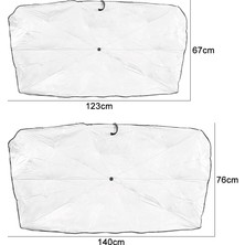 Araba Içi Güneş Koruyucu Şemsiye Ön Cam Güneşlik Şemsiye