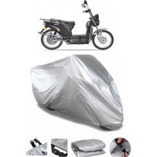 CoverPlus Yuki Yk-22 Rüzgar (Elektrikli)Gri Su Geçirmez Motosiklet Brandası