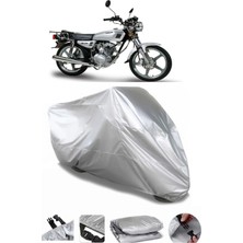 CoverPlus Kanuni Bs 125 Gri Su Geçirmez Motosiklet Brandası