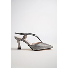 Dereli Shoes Dereli Kadın Bilekten Ayarlanabilir Taşlı Özel Tasarım Şık ve Rahat Abiye Ayakkabı
