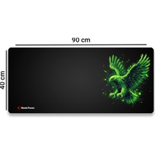 Sonictouch Ultragrand Siyah ve Neon Yeşili Kartal Dikişsiz Xxl Gaming Oyuncu Masaüstü Klavye Mouse Pad 40X90CM