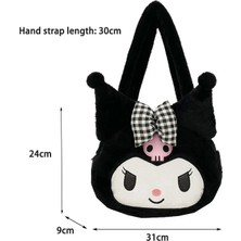 Yufy Çanta Sanrio Kuromi Peluş Kol Çantası