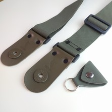 Medusa Gerçek Deri Uçlu Strap Lock ve Pena Kılıfı Dahil Camouflage Model Gitar Askısı