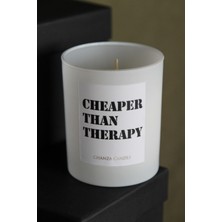 Chanza Home Cheaper Than Therapy Tasarım Vanilya Kokulu Beyaz Bardak Mum