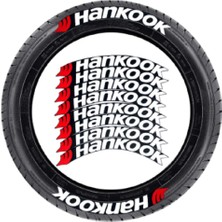 Otoelit Lastik Yazısı / Araba Lastik Yazısı / Tire Text Hankook 8 Li Set + Yapıştırıcı+Zımpara