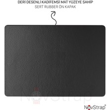 Novstrap Apple Macbook Pro 16 Inç M3/m3 Pro/m3 Max A2991 ile Uyumlu Kılıf Deri Desenli Mat Kapak