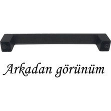 Glaswen 4 Adet Bihter Desenli Kulp 128 mm Siyah Mutfak Kulpu Çekmece Dolap Kapak Kulbu Metal  Mobilya Dolabı