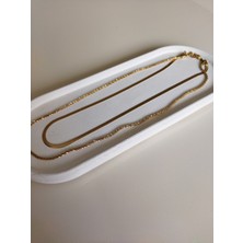 Stainless Steel Italyan ve Simli Zincir Ikili Kolye