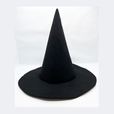 Siyah Renk Keçe Cadı Şapkası 35x38 cm