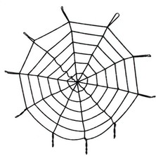 Halloween Cadılar Bayramı Örümcek Ağ Dekor Siyah 1.5 Metre