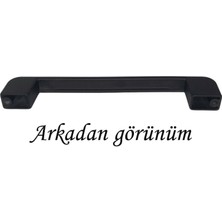 Glaswen 4 Adet Oval Marmara Kulp 128 mm Siyah Mutfak Kulpu Çekmece Dolap Kapak Kulbu Metal  Mobilya Dolabı K.