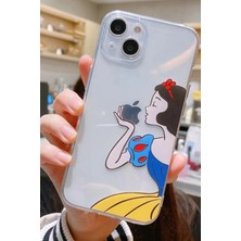 3gen Case Iphone 15 Pamuk Prenses Desenli Şeffaf Silikon Kılıf Gn15