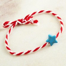 BijuStore Turkuaz Doğal Taş Yıldız & Marteniçka Bileklik
