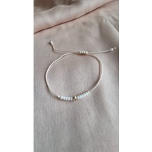 DD Jewelry DDJewelry 14 Ayar 4 mm Dorika Beyaz Bileklik
