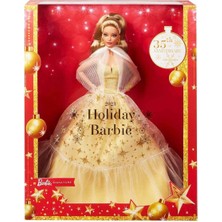 Barbie 2023 Mutlu Yıllar Bebeği - Kumral, Kız Çocuklar İçin Özel Hediyelik Koleksiyon Figürü HJX06 Barbie