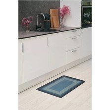 Main Shop Kaymaz Tabanlı Su Emici Abdest ,banyo ve Mutfak Paspası 58X38CM Siyah Gri Renk Yazısız Model