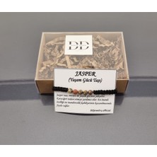 DD Jewelry Jasper Taşı Siyah Makrome Bileklik