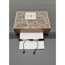 DD Jewelry Jasper Taşı Siyah Makrome Bileklik