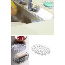 Main Shop Katı Sabunluk Silikon Şeffaf Tasarım Kaymaz Sabunluk