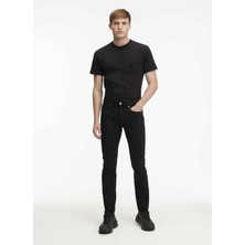 Calvin Klein Jean Pantolon Normal Bel Normal Siyah Erkek Denim Pantolon