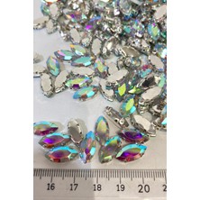 Hayalperest Boncuk Janjanlı Gümüş Metal Kasalı Mekik Beyoğlu Taşı Dikme Boncuk 10 Adet