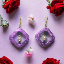 Crystal Atelier Inci ve Kristal Boncuklu Sevda Üçgeni Küpe