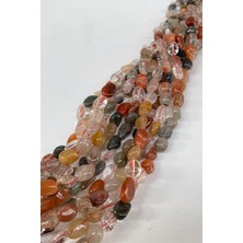 Hayalperest Boncuk Çakra Doğal Taş Dizi Mercimek Kesim