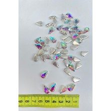 Kasalı Dikme Parlak Cam Damla Boncuk 10 Adet