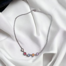 Crystal Atelier Renkli Kalbim Boncuk Kolye