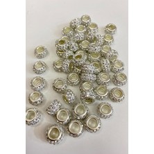 Hayalperest Boncuk Parlak Taşlı Iri Delikli Boncuk 12 mm