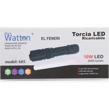 Evimdeyokyok 10W 2000 Lümen 4 Renk Güçlü El Feneri Watton WT-605