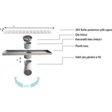 Sukar Duş Kanalı Seramik Seviyeli Etekli Plain Line 4s 40 cm