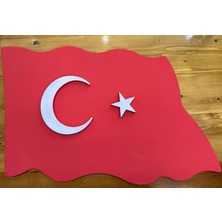 Güçlü Strafor Iç/dış Cephe Için Dalgalı Model Türk Bayrağı - 55 cm x 83 cm