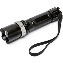 Evimdeyokyok KM-110 Profesyonel Şarjlı El Feneri Ledli+Flashlight+Zoom Özellikli Tüfek Aparatlı 6 Parça Full Set