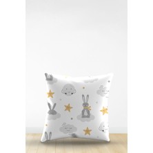 Artavessa Çift Tarafı Dijital Baskılı Dekoratif Suni Deri Kırlent Kılıfı