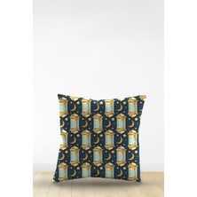 Artavessa Çift Tarafı Dijital Baskılı Dekoratif Suni Deri Ramazan (Ramadan) Temalı Kırlent Kılıfı