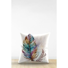 Artavessa Çift Tarafı Dijital Baskılı Dekoratif Suni Deri Kırlent Kılıfı