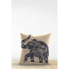 Artavessa Çift Tarafı Dijital Baskılı Dekoratif Suni Deri Kırlent Kılıfı