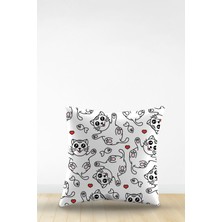 Artavessa Çift Tarafı Dijital Baskılı Dekoratif Suni Deri Kırlent Kılıfı