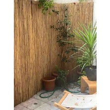 Özgazi 2 Metre x3 Metre Hasır Kamış Gölgelik Bahçe Çiti Balkon Çiti Bambu Çit Dekarosyon