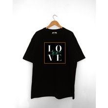 Mind Earth Oversize Pamuk Love Square T-Shirt