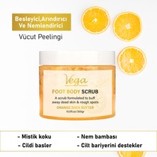 Vega Body Scrub Besleyici Arındırıcı Nemlendirici Vücut Peelingi Orange 300 gr