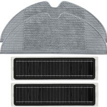 Srfn Ticaret Xiaomi 2c (STYTJ02ZHM) Uyumlu 2 Adet Mop Bez 2 Adet Aktif Karbonlu Hepa Filtre Seti