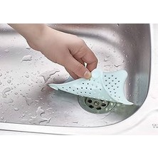Main Shop Vantuzlu Silikon Kaymaz Yıldız Lavabo ve Küvet Süzgeci Yıldız Süzgeç Beyaz Renk