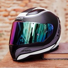 Ls2 Rapid Deeper Full Face Motosiklet Kaskı - Gökkuşağı Vizörlü