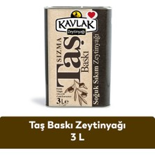 Kavlak Taş Baskı Soğuk Sıkım Zeytinyağı 3 Lt