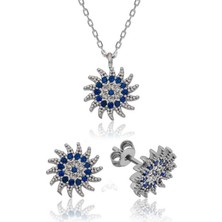 Stil Love Gümüş Güneşli Nazar Bayan Set